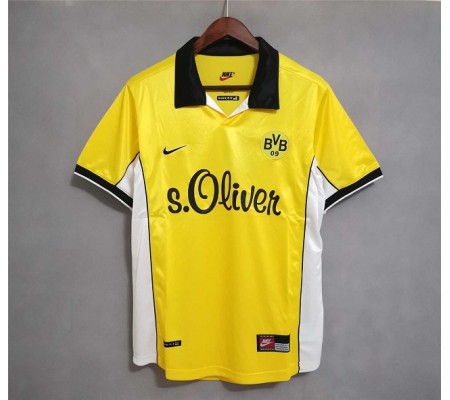 Dortmund 98/99 Home Yellow Soccer Jersey